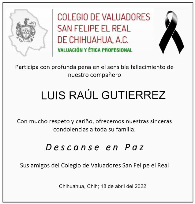 COLEGIO DE VALUADORES SAN FELIPE EL REAL DE CHIHUAHUA A.C.